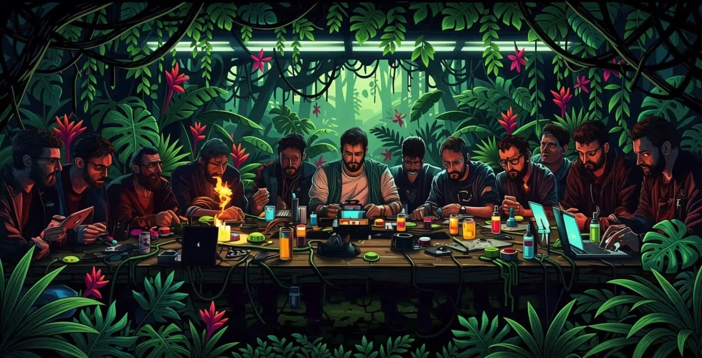 Digital Jungle Hero Background